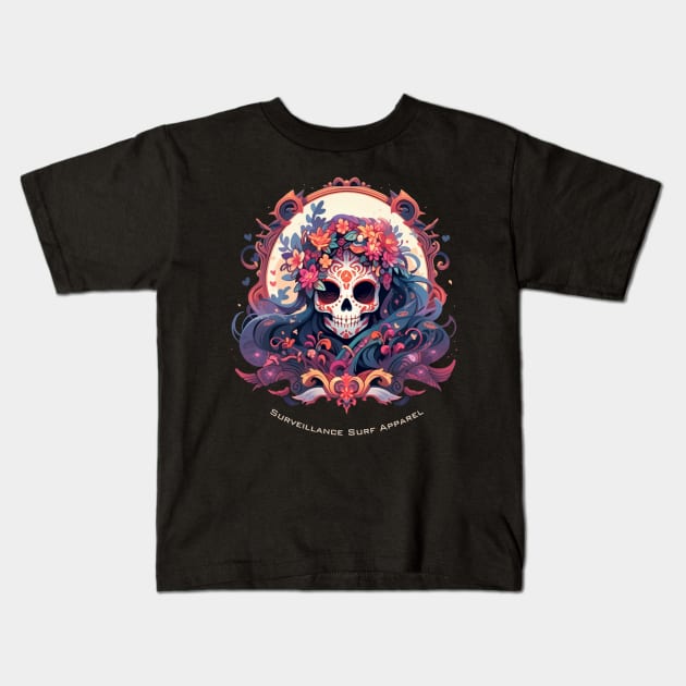 Senorita Sugar Skull Kids T-Shirt by Surveillance Surf Apparel